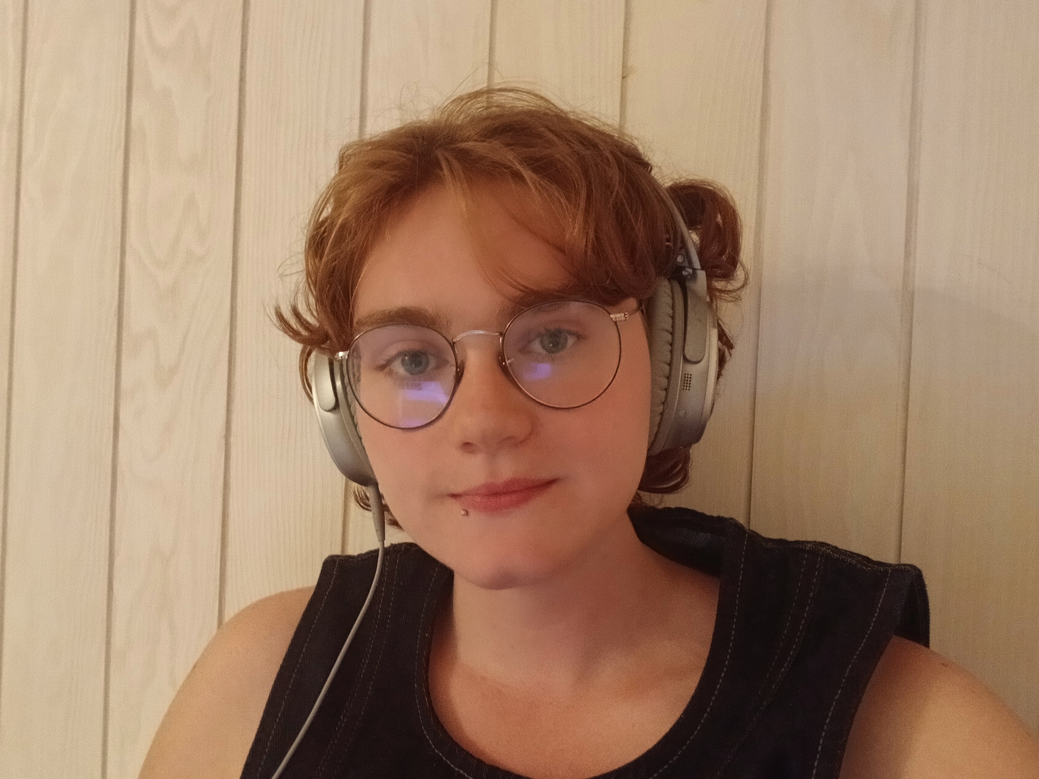 A photo of me. I have ginger hair and blue eyes